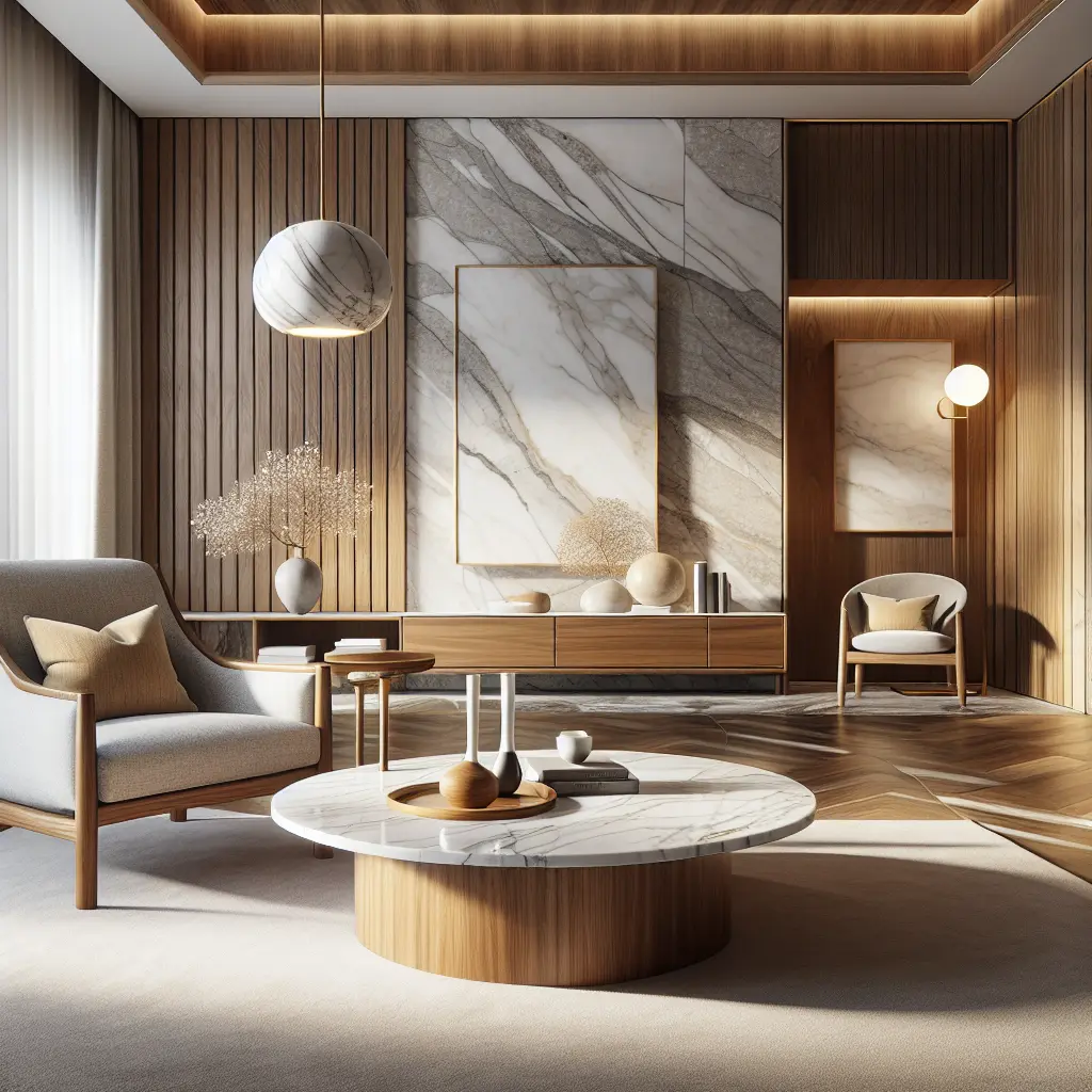 The Harmony of Marble and Wood in Interior Spaces