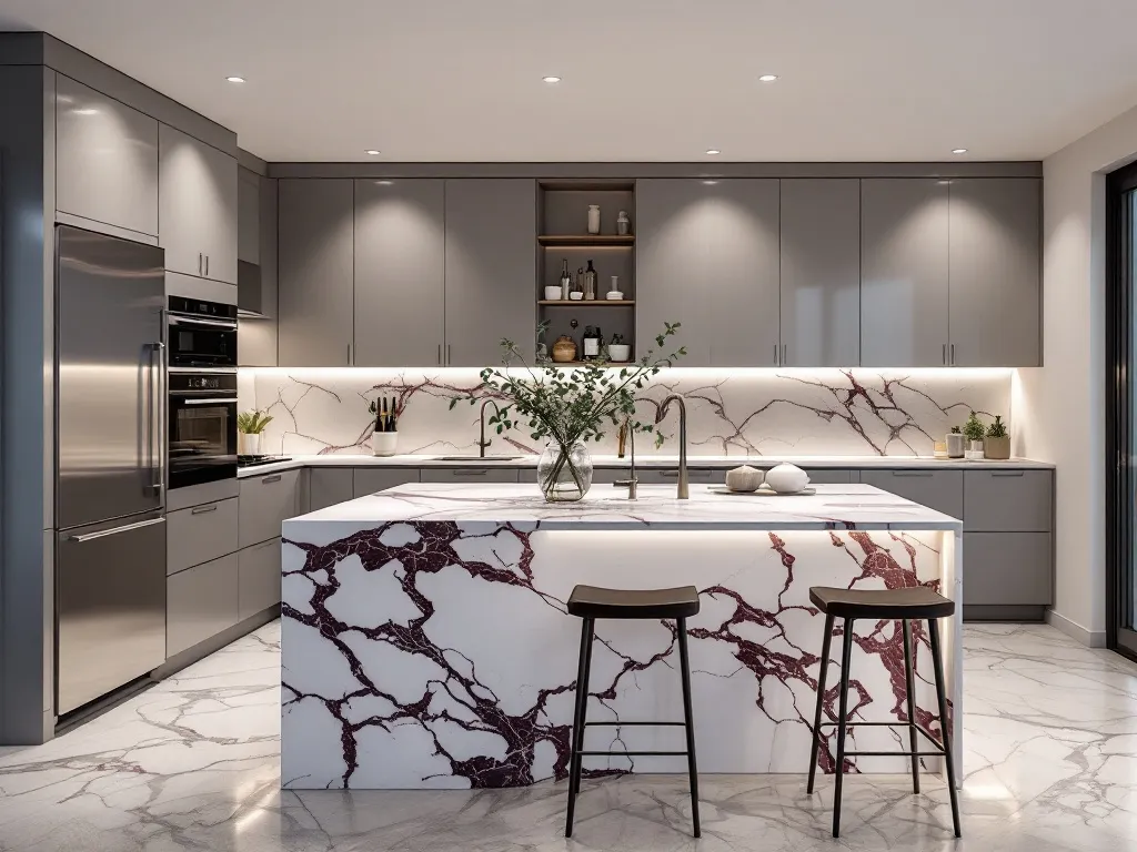 Marble Countertops in Modern Kitchen Designs
